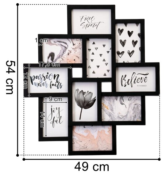 TZB Fotorámeček EVITA 10 fotografií černý