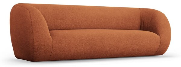 Oranžová pohovka z textilie bouclé 230 cm Essen – Cosmopolitan Design