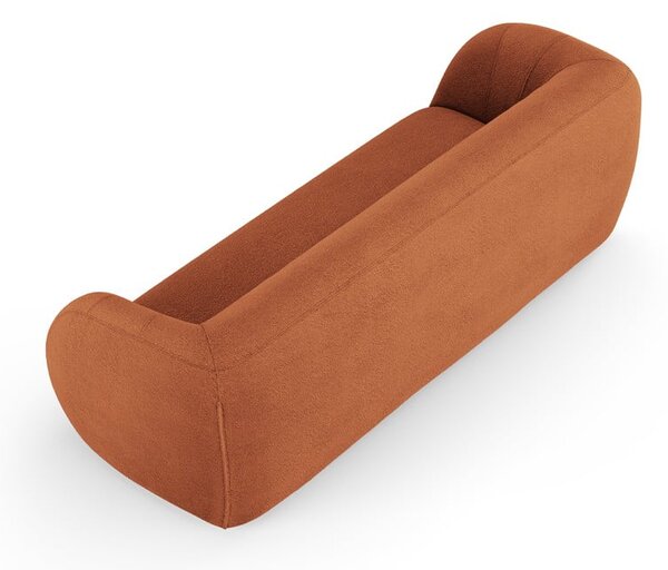 Oranžová pohovka z textilie bouclé 230 cm Essen – Cosmopolitan Design