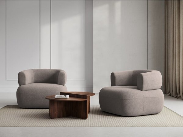 Béžové křeslo z textilie bouclé Jenny – Micadoni Home