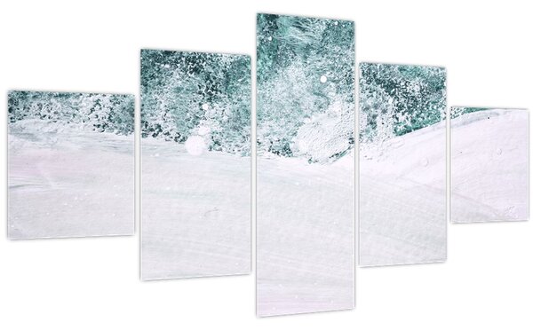 Obraz - Tyrkysová abstrakce (125x70 cm)