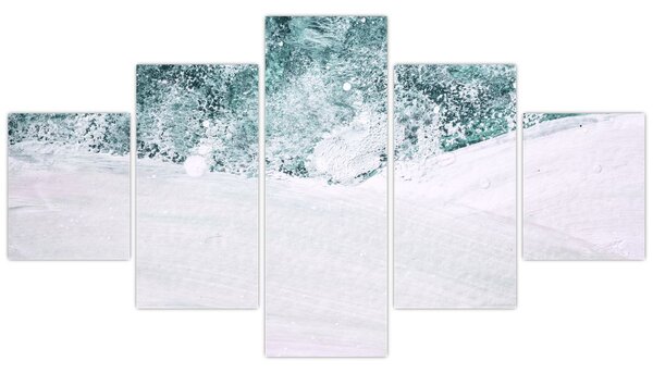Obraz - Tyrkysová abstrakce (125x70 cm)