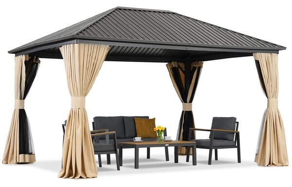 Kovový altán Sardinia Premium 3x6 Garden Point béžový