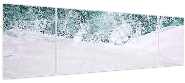 Obraz - Tyrkysová abstrakce (170x50 cm)