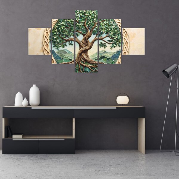 Obraz - Spletený strom života (125x70 cm)