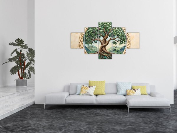 Obraz - Spletený strom života (125x70 cm)