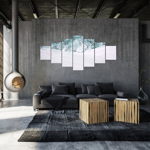 Obraz - Tyrkysová abstrakce (210x100 cm)