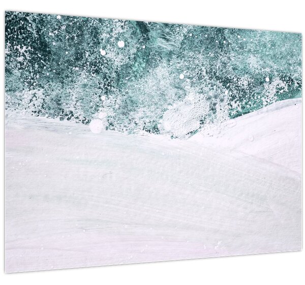 Obraz - Tyrkysová abstrakce (70x50 cm)