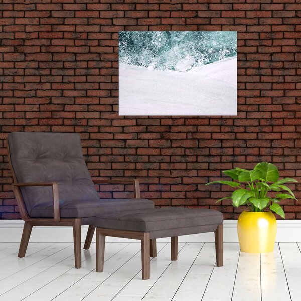 Obraz - Tyrkysová abstrakce (70x50 cm)