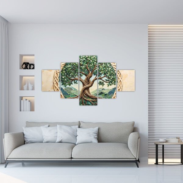 Obraz - Spletený strom života (125x70 cm)