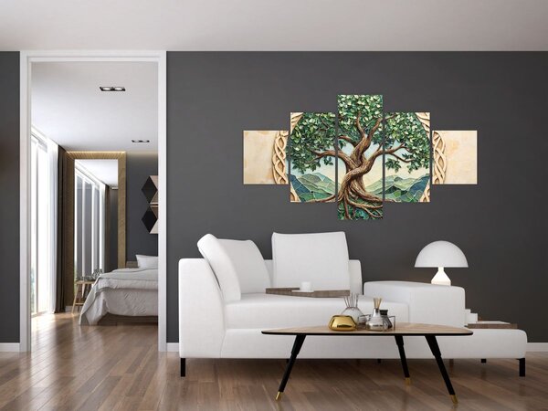 Obraz - Spletený strom života (125x70 cm)