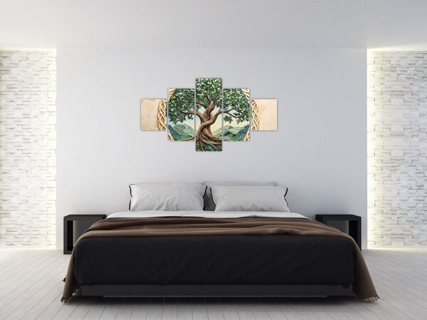 Obraz - Spletený strom života (125x70 cm)