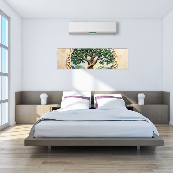 Obraz - Spletený strom života (170x50 cm)