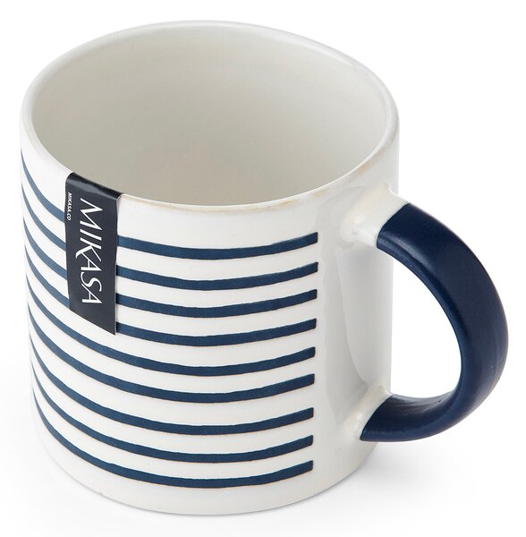 Hrnek Mikasa Modré pruhy 390 ml MKMUG20