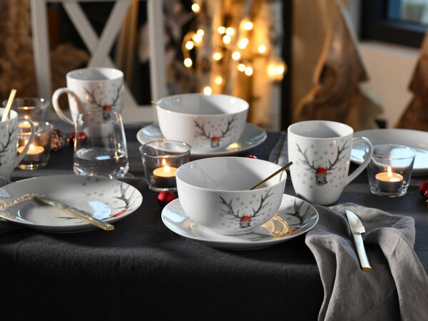 KOMBINOVANÁ SOUPRAVA, 18dílné, porcelán Creatable - Online Only nádobí, Online Only