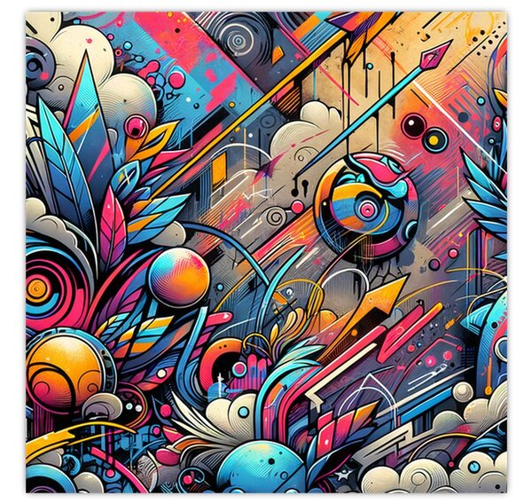 Obraz - Pestrobarevné graffiti (30x30 cm)