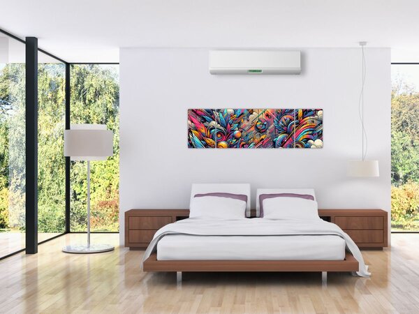 Obraz - Pestrobarevné graffiti (170x50 cm)
