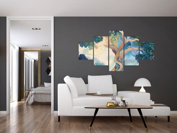 Obraz - Vesmírný strom (125x70 cm)