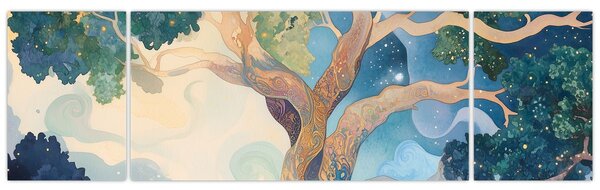 Obraz - Vesmírný strom (170x50 cm)