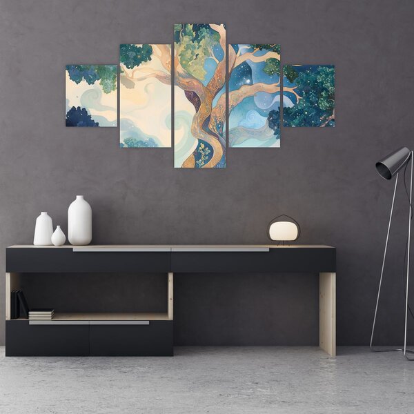 Obraz - Vesmírný strom (125x70 cm)