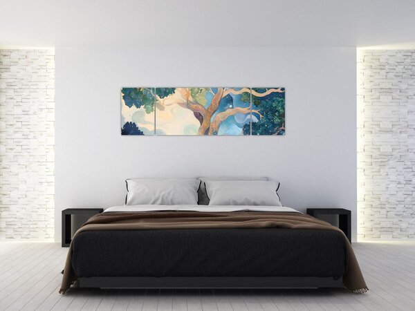 Obraz - Vesmírný strom (170x50 cm)