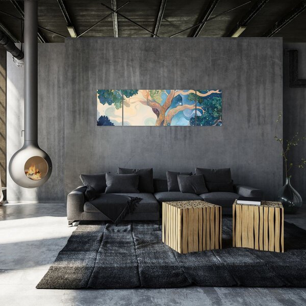 Obraz - Vesmírný strom (170x50 cm)