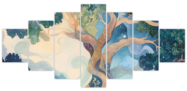 Obraz - Vesmírný strom (210x100 cm)