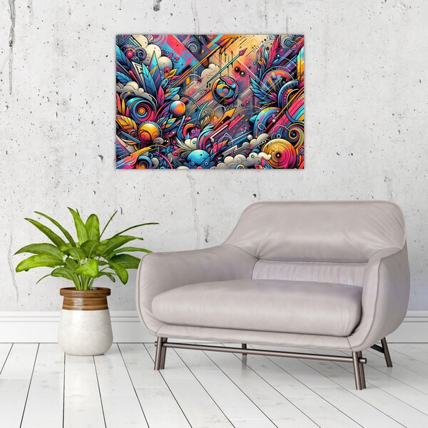 Obraz - Pestrobarevné graffiti (70x50 cm)