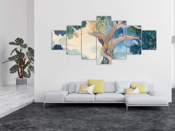 Obraz - Vesmírný strom (210x100 cm)