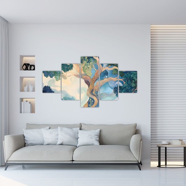 Obraz - Vesmírný strom (125x70 cm)
