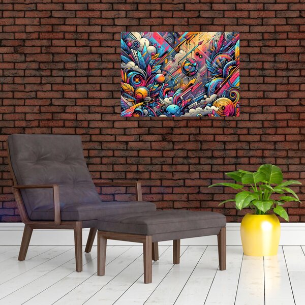 Obraz - Pestrobarevné graffiti (70x50 cm)