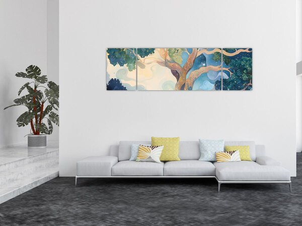 Obraz - Vesmírný strom (170x50 cm)