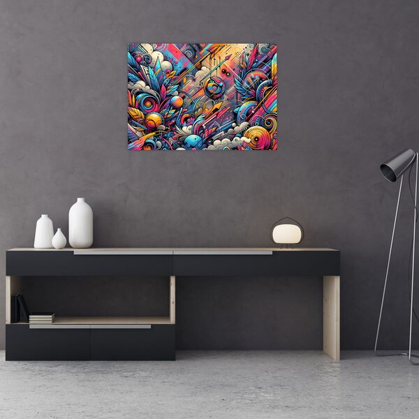 Obraz - Pestrobarevné graffiti (70x50 cm)