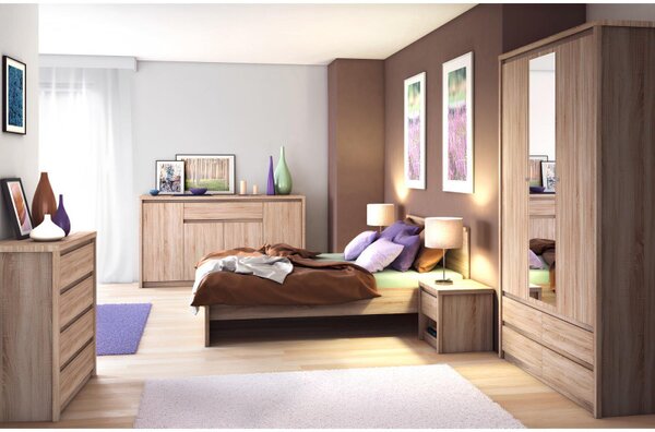 Kondela Postel NORTY TYP 8, 160x200 dub sonoma