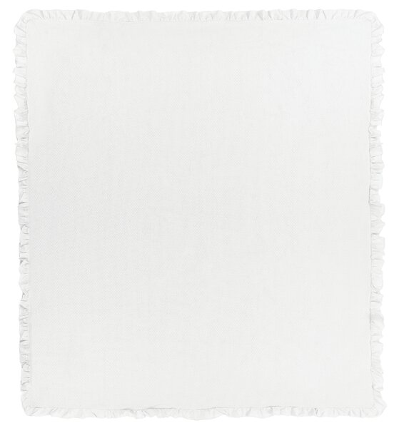 Přikrývka na postel HATTON Bavlna 200 x 220 cm Krémově bílá