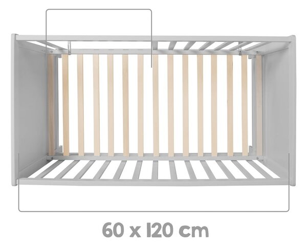 Šedá/taupe postýlka 60x120 cm Hamburg – Roba