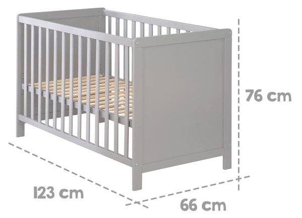 Šedá/taupe postýlka 60x120 cm Hamburg – Roba