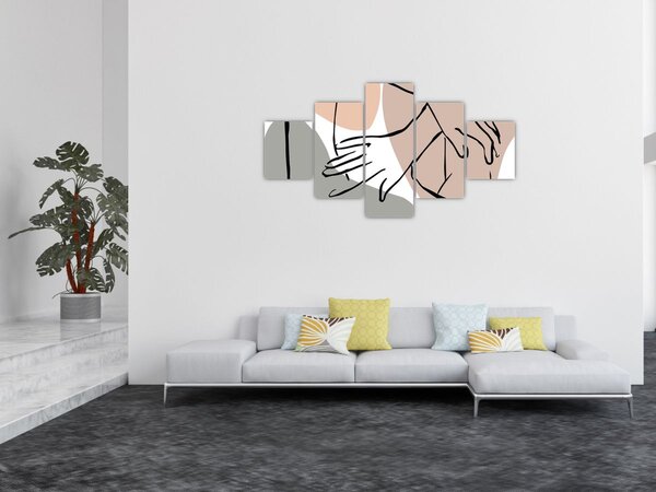 Obraz - Woman body line art N⁰2 (125x70 cm)