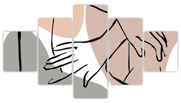 Obraz - Woman body line art N⁰2 (125x70 cm)