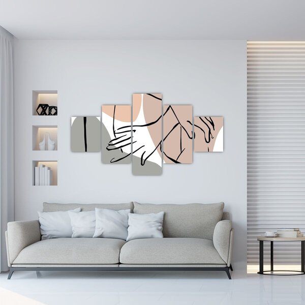Obraz - Woman body line art N⁰2 (125x70 cm)