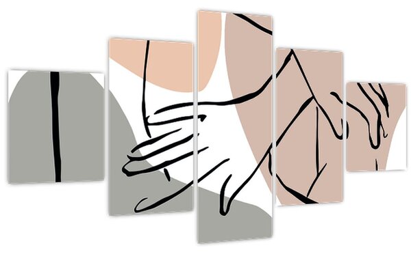 Obraz - Woman body line art N⁰2 (125x70 cm)