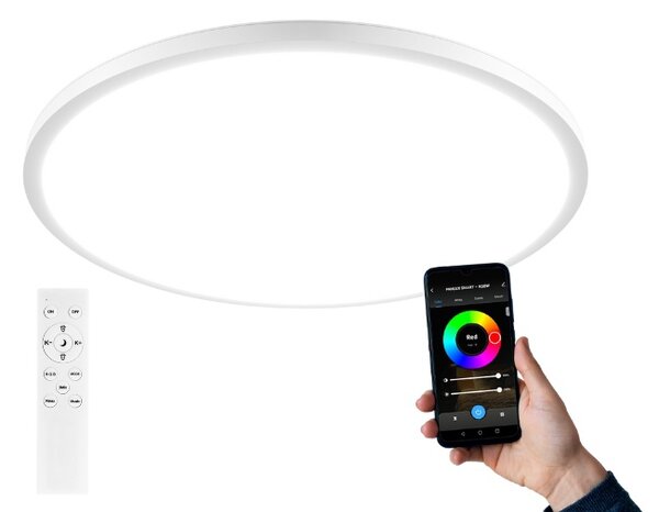 PANLUX s.r.o. Stropní svítidlo ITAKA 600 CCT s RGB přisvícením SMART Tuya Wifi
