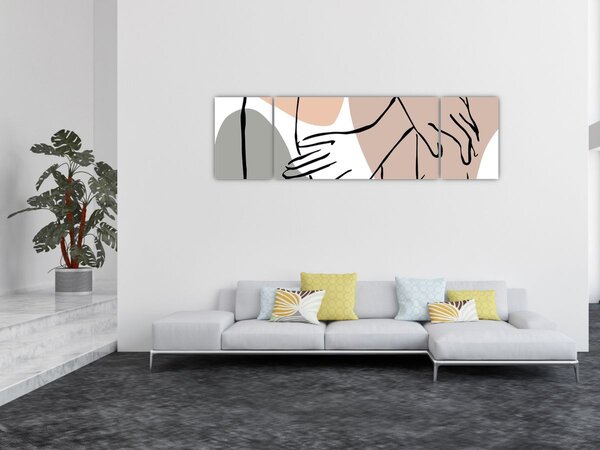 Obraz - Woman body line art N⁰2 (170x50 cm)