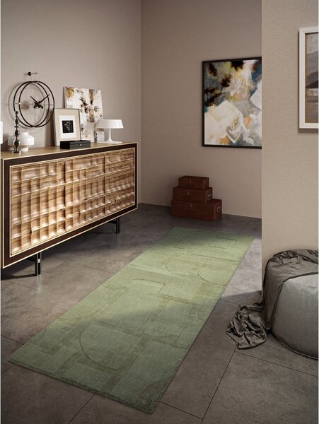 Zelený ručně tkaný vlněný běhoun 80x250 cm Alexis – Villeroy&Boch