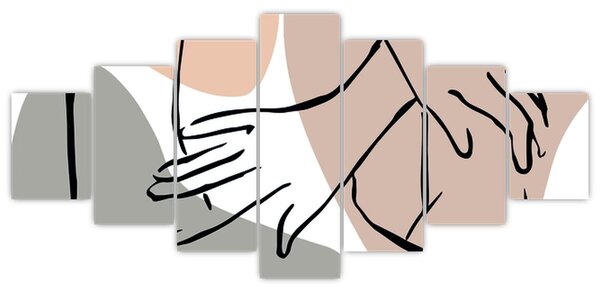 Obraz - Woman body line art N⁰2 (210x100 cm)
