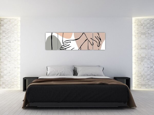 Obraz - Woman body line art N⁰2 (170x50 cm)