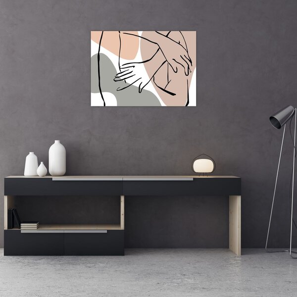 Obraz - Woman body line art N⁰2 (70x50 cm)
