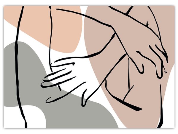 Obraz - Woman body line art N⁰2 (70x50 cm)