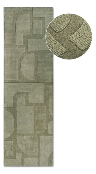 Zelený ručně tkaný vlněný běhoun 80x250 cm Alexis – Villeroy&Boch