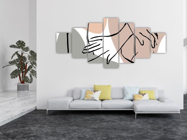 Obraz - Woman body line art N⁰2 (210x100 cm)